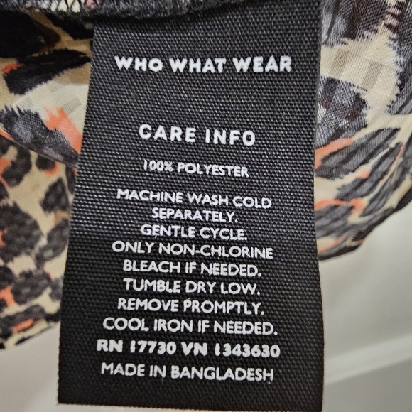 Who What Wear Leopard Print Ruffle Top Size XL - Picture 9 of 11